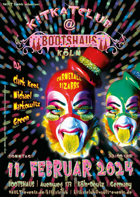 Partyplakat Februar 2024